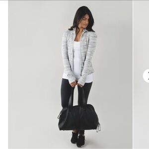 Lululemon DEFINE JACKET - SPACE DYE CAMO WHITE SILVER SPOON - size 2 - EUC